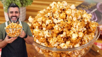 Pipoca doce caramelizada super crocante