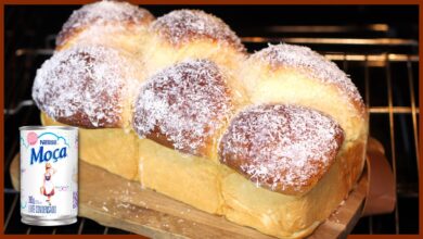 Pão caseiro de leite condensado fofinho