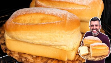 Pão de água caseiro fofinho e dourado