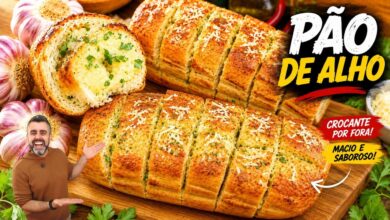 Pão de alho profissional especial para churrasco com queijo derretido