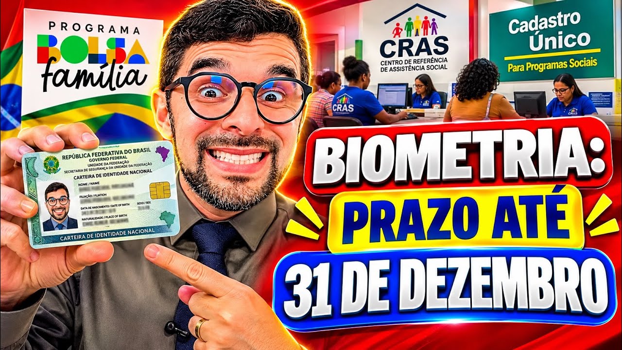 Beneficiários do Bolsa Família têm até 31 de dezembro para atualizar biometria e evitar perda do benefício