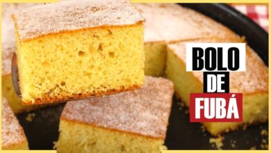 Bolo de fubá fofinho em fatias