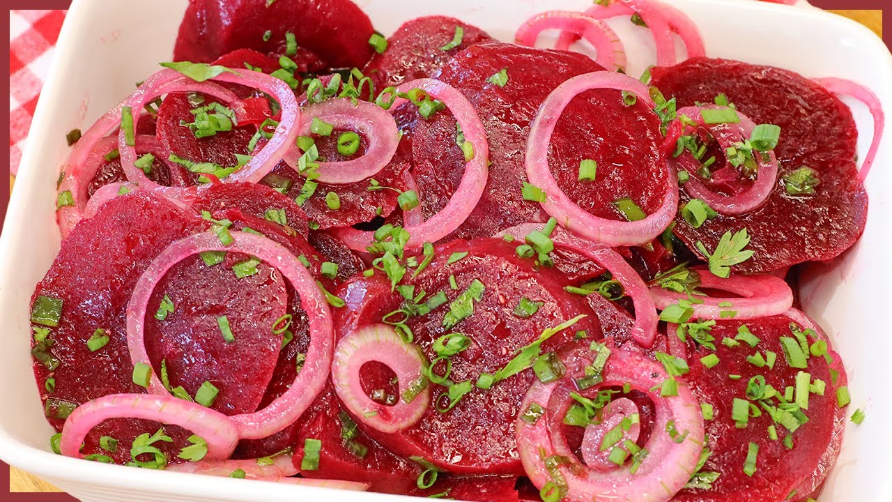 Salada de beterraba com cebola e temperos